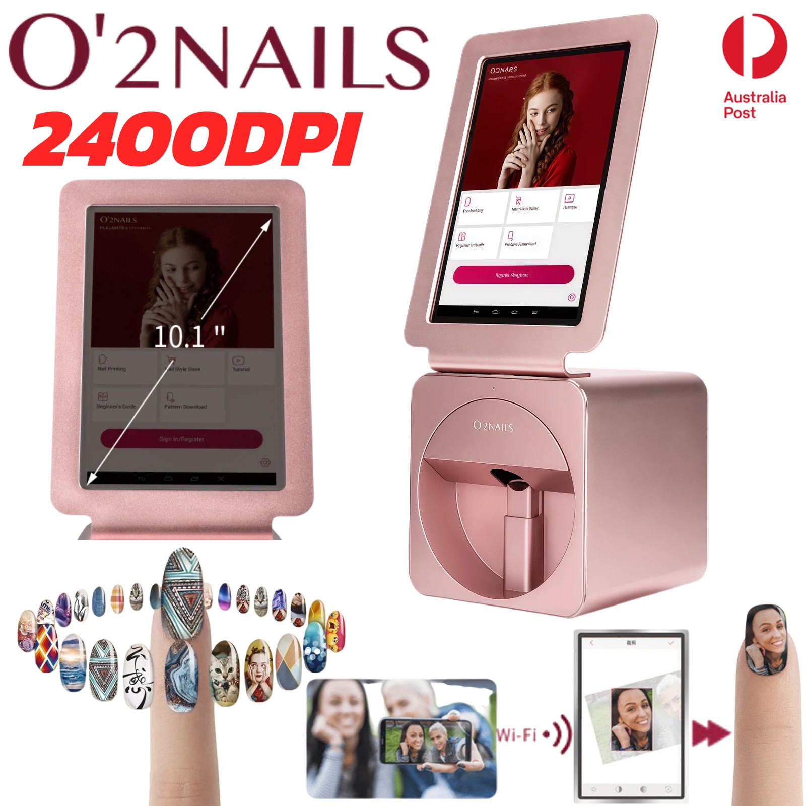 O’2NAILS X11 Plus Nail Printer 3D App 10.1″ Nail Art Printing Machine Portable