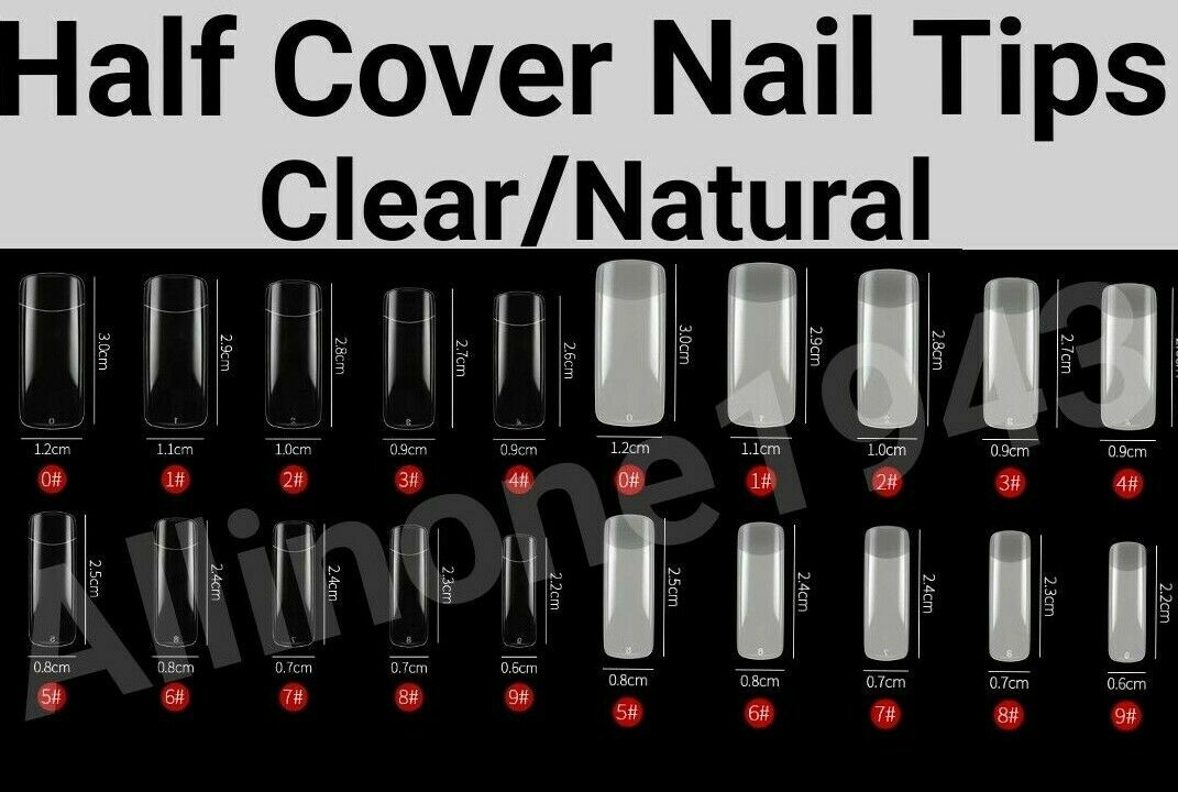100pc XXL C Curve/Stiletto/French Square/Flat French Coffin Fake False Nail Tips