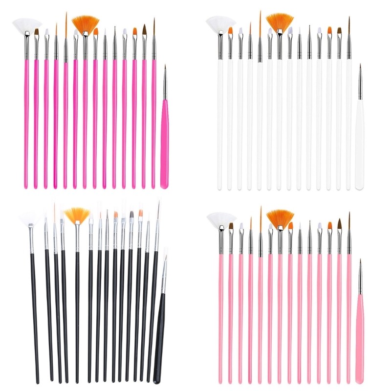 Gel Nail Art Enthusiasts 15Pcs Brush Kit With Dotting Accessories For DIY