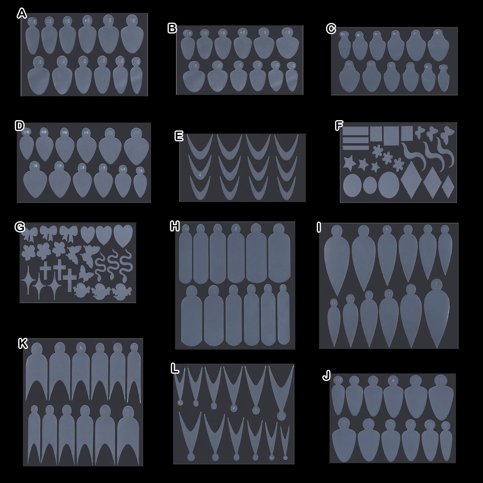 Variety Styles Fake Nails Extension Mold Nail Dual Form Sticker for Nail Tips