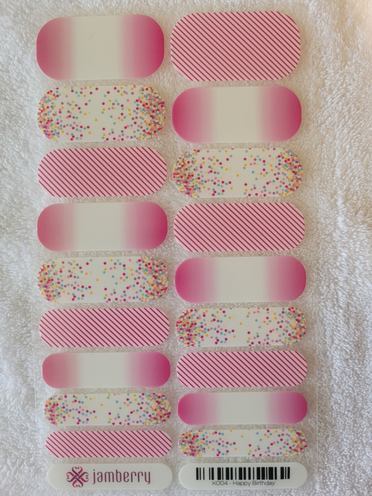 Jamberry Nail Wraps Full Sheet-Happy Birthday