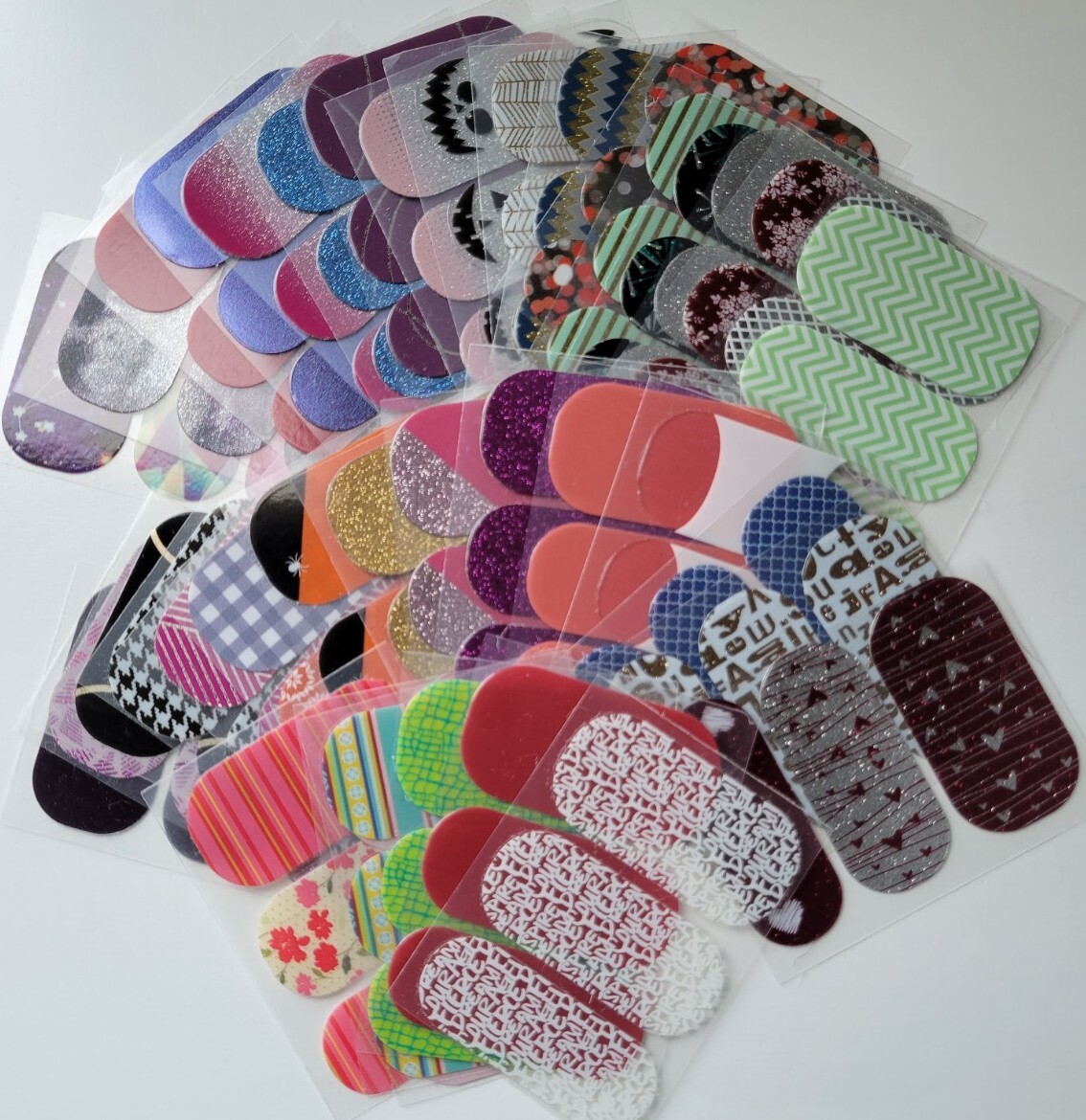 Jamberry Nail Wraps Extended Pedi Pack Sheet (Largest 3) ~ Random Lot of 10