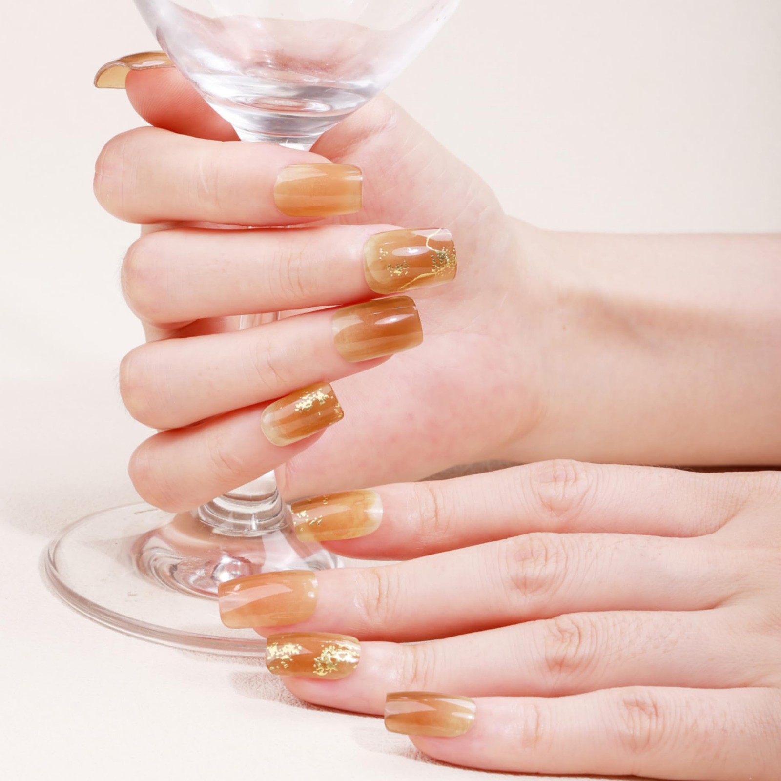 SIUDXA Luxurious Solid Color UV Nail Stickers | Semi-Cured Gel Nail Stickers …