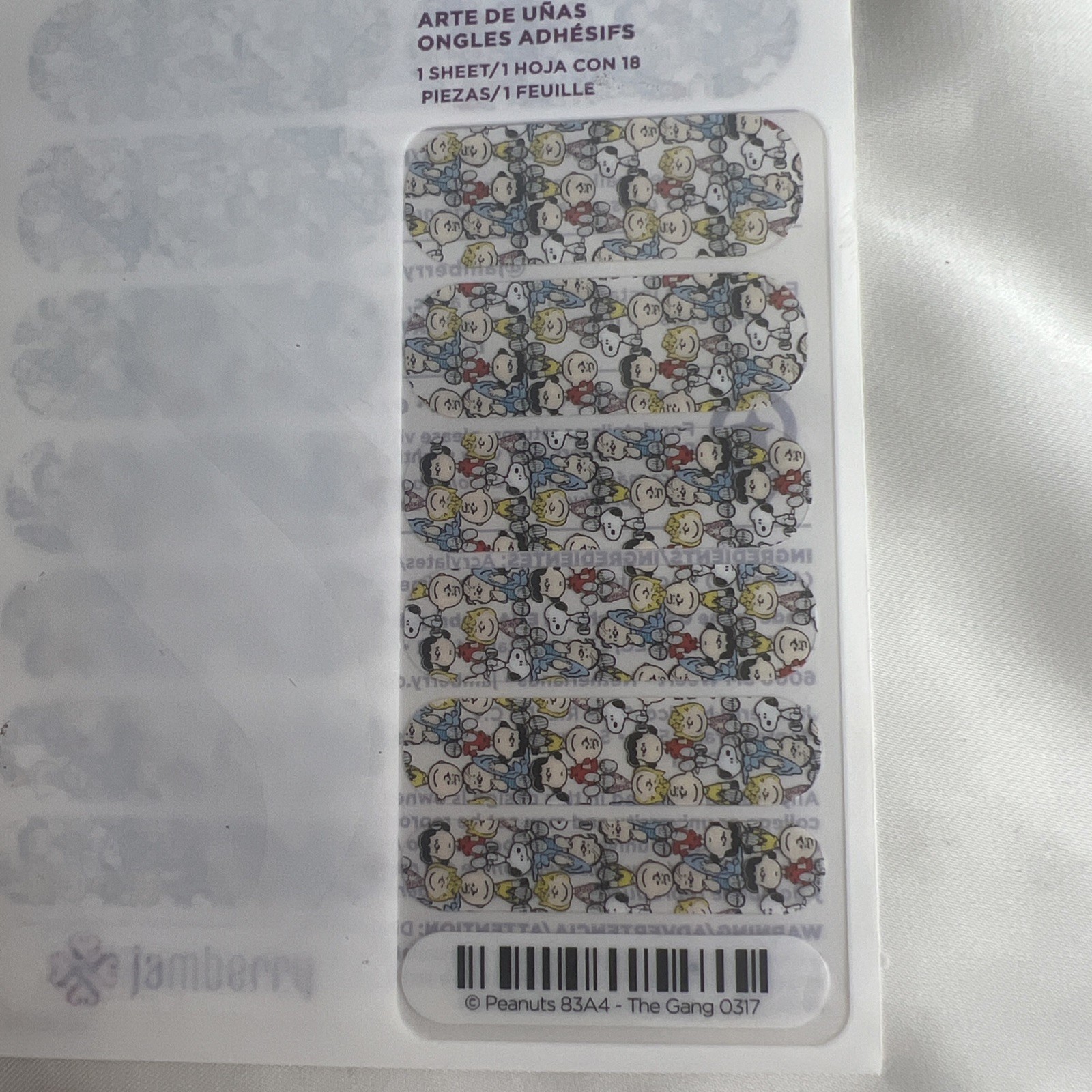 Jamberry Nail Wrap Peanuts Charlie Brown The Gang 0317