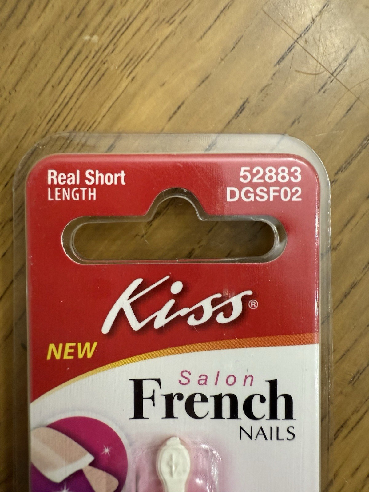 KISS SALON FRENCH NAILS REAL SHORT LENGTH 24 NAILS NATURAL DGSF02 Real Short