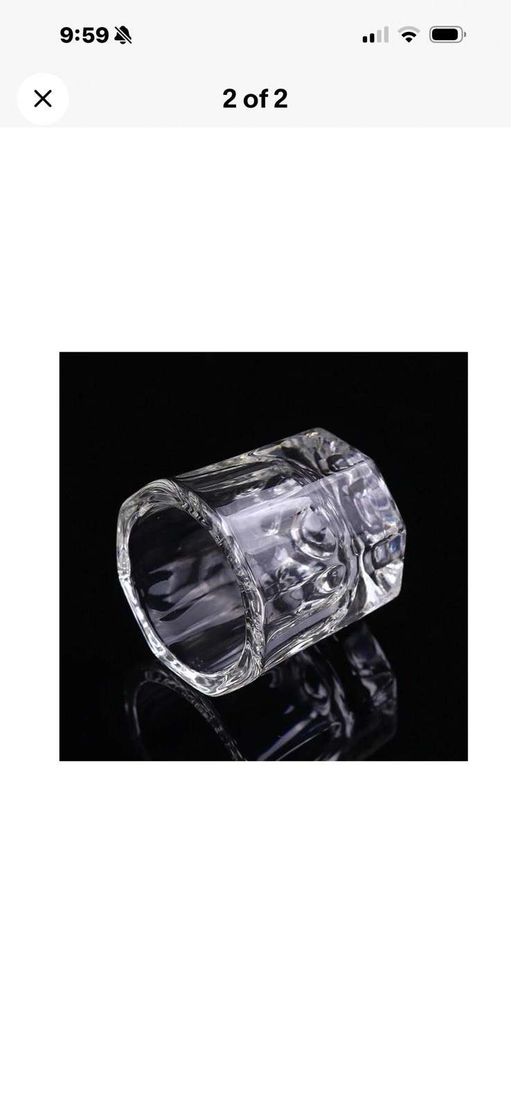 Clear Glass Dappen Dish Cup Nail Art Acrylic Liquid Powder “US Seller”