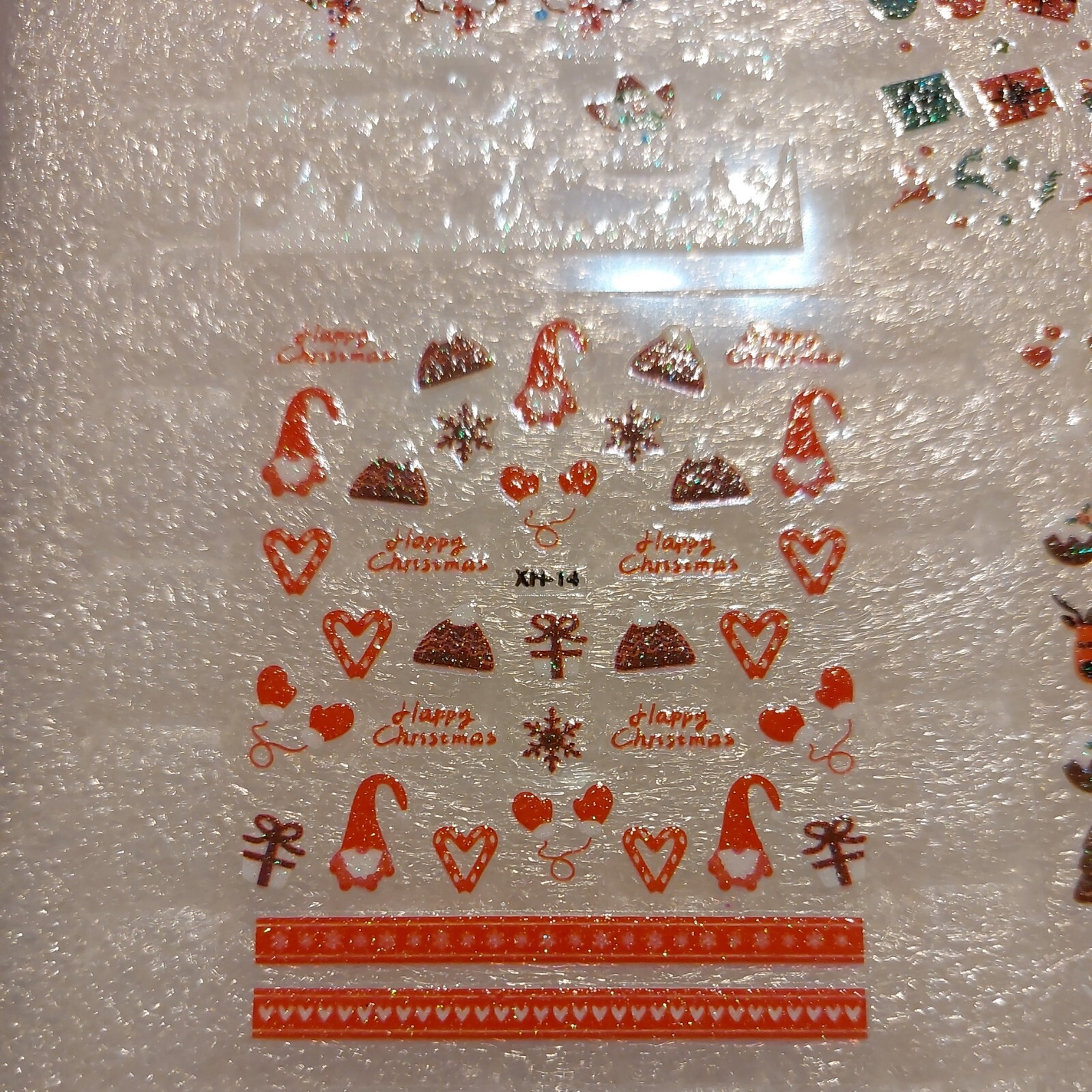 6 X Small Sheets Of Christmas Nail Art Stickers (Dn152) New