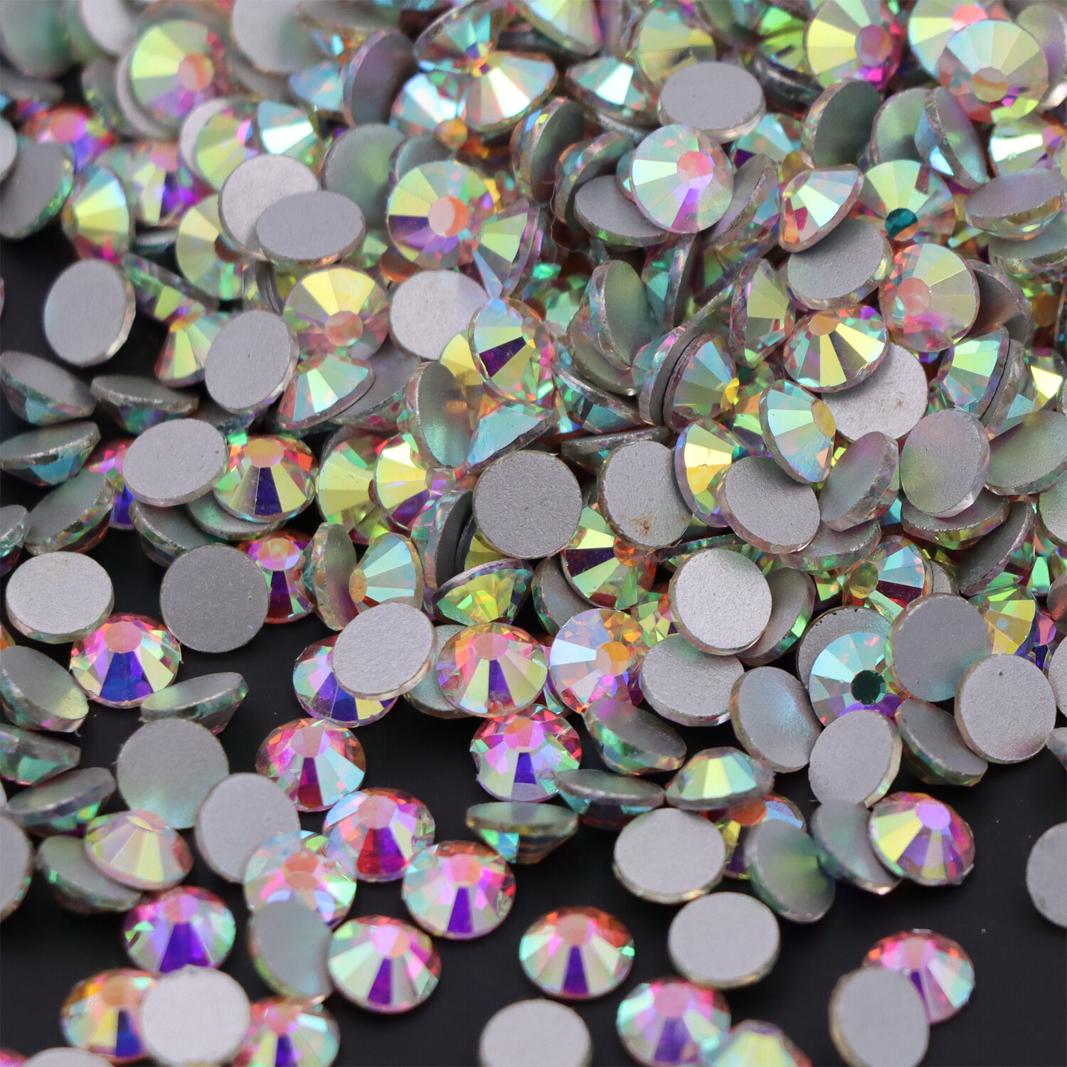 Glitter Rhinestone Crystal AB Non Hot Fix FlatBack Strass Garment Nail Art Stone