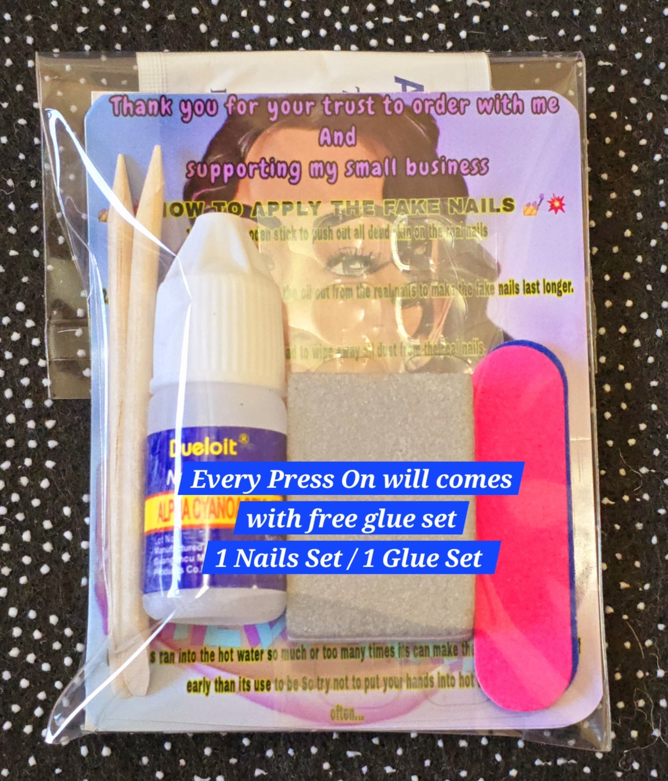 Handmade Press On Nails,Medium Size 1,5,4,6,8 XXL Long Stiletto