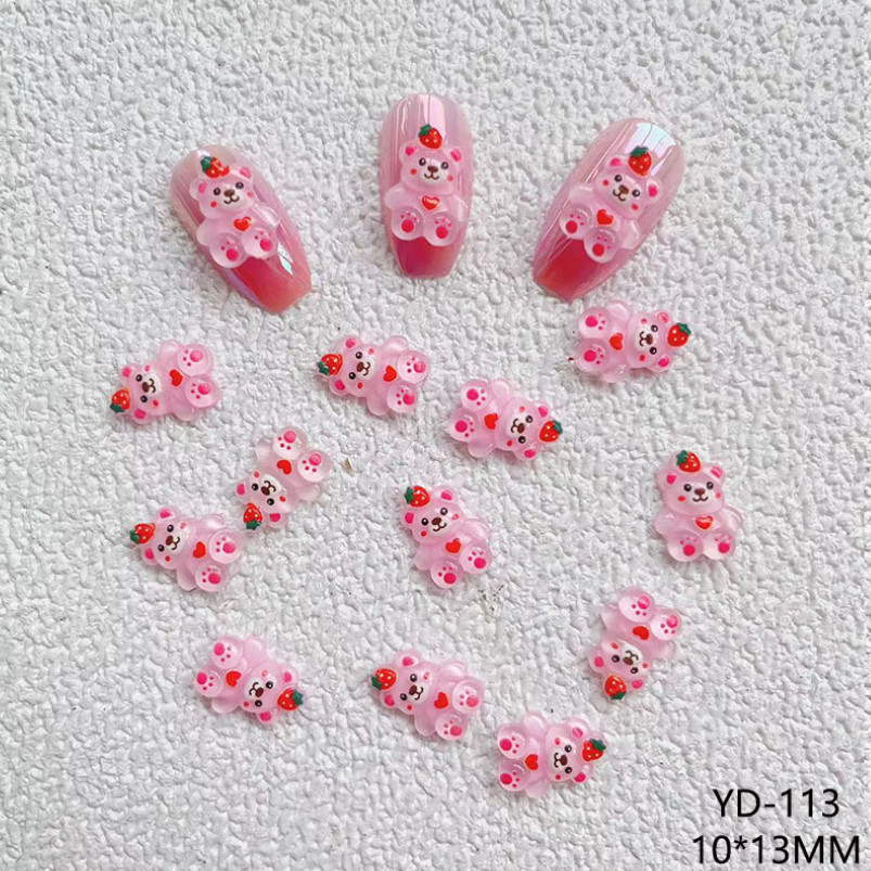 5Pcs Resin Rabbit Bunny Chick Dog Fairy Flatback Nail Art Manicure Decors NS31