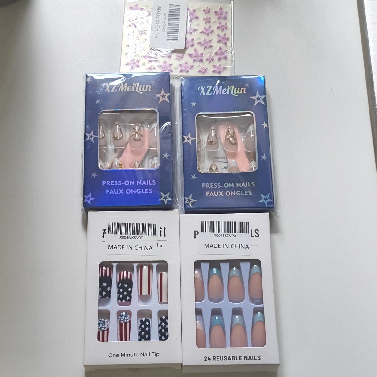 Press-On Nails Lot And Stickers