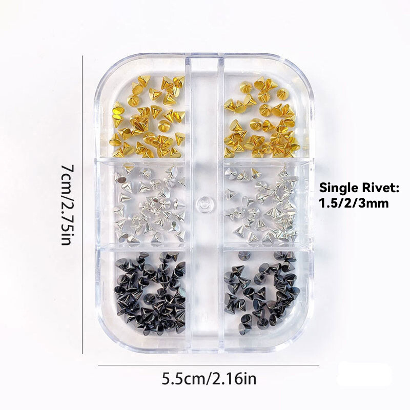 Nail Art Rivet Decor Punk Manicure Spikes Metal Studs Decor Charms Nail DIY
