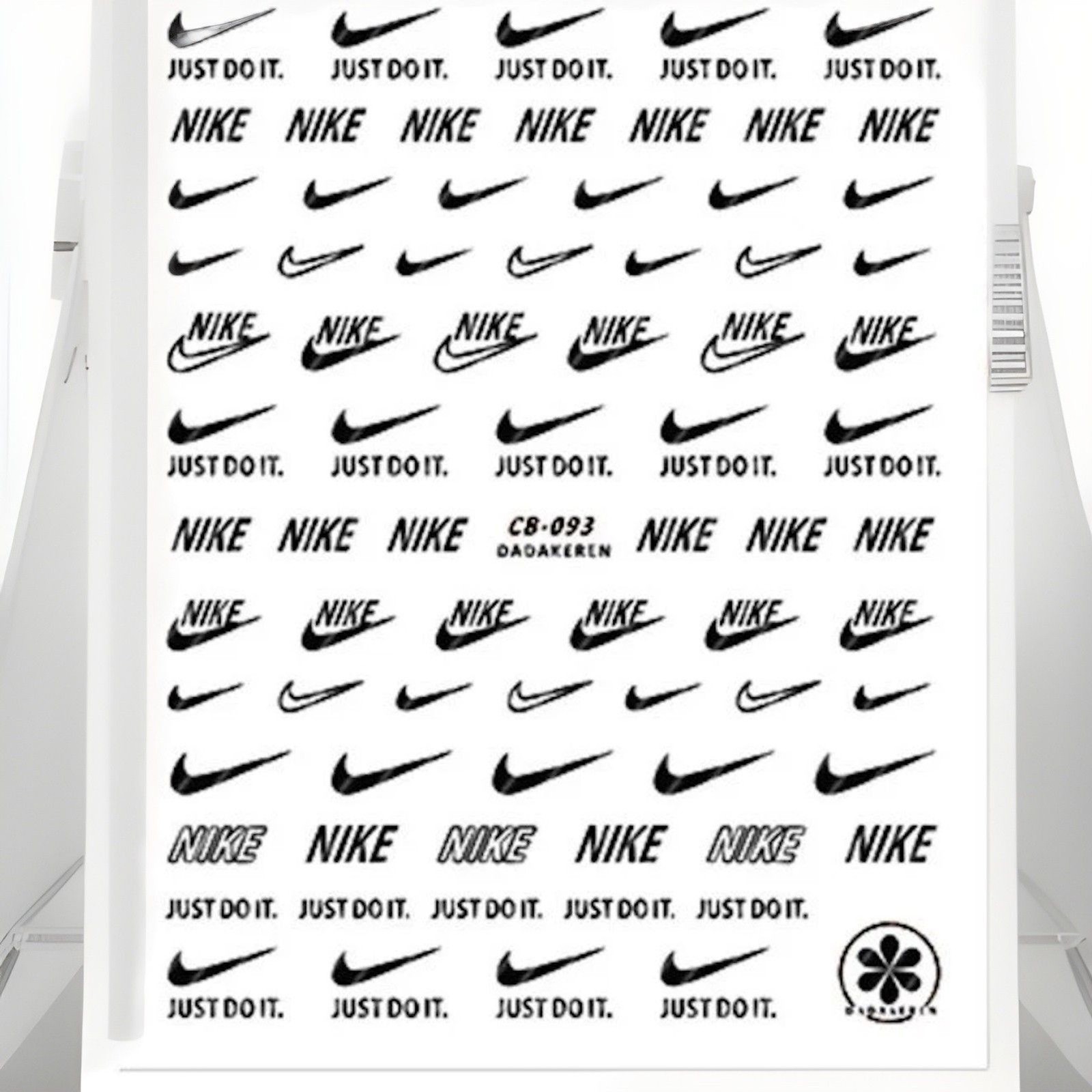 4 pack Nike Nail Art- Gold, Silver, Black, White