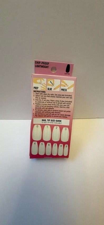 L.A. Colors Nail Frill Soft & Flexible Artificial Nails Almond Shape 33 Piece