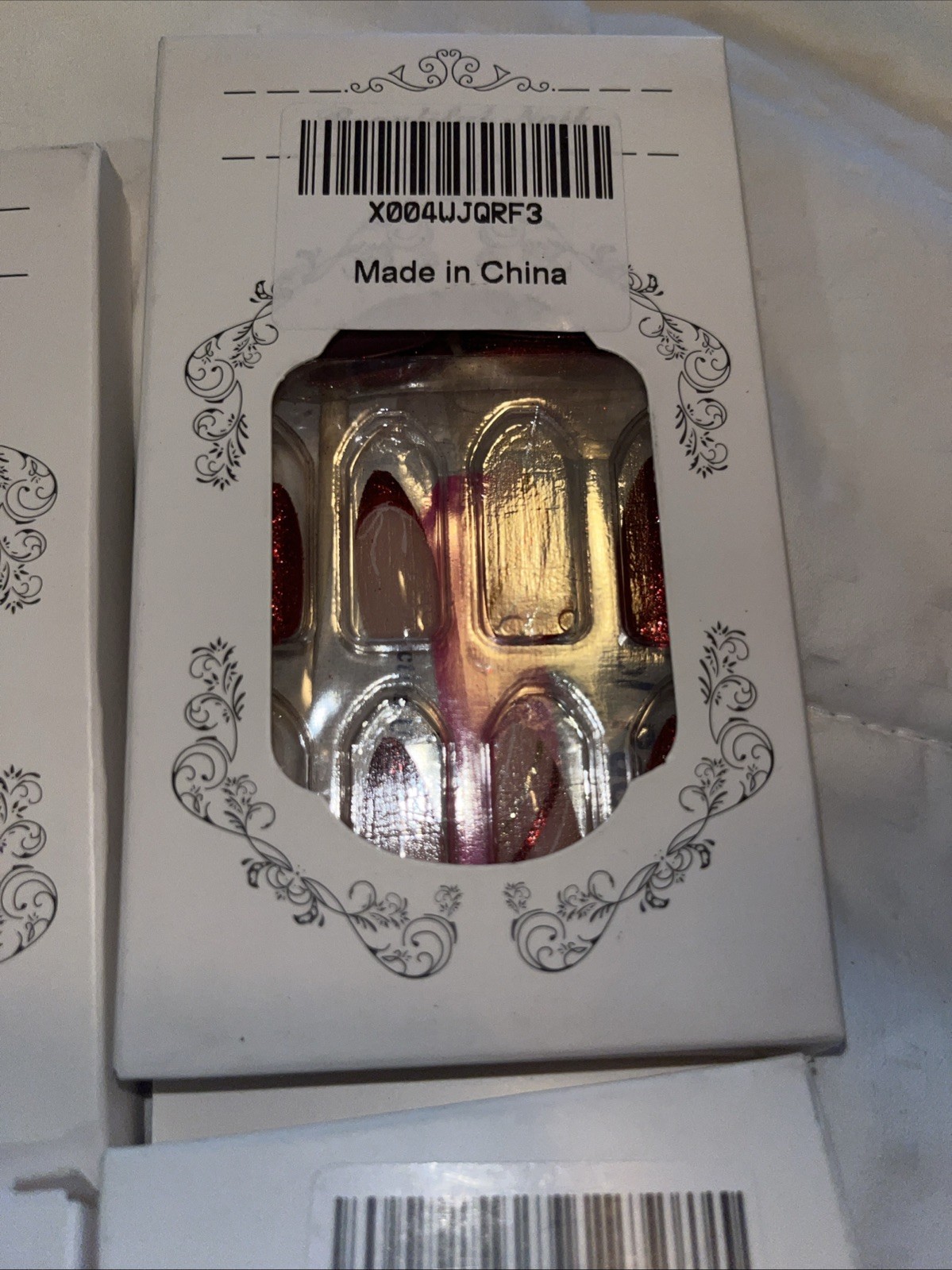 Lot 4 Box 24 Nail Coffin Almond Pointy Shaped Press On Nails Easy Application