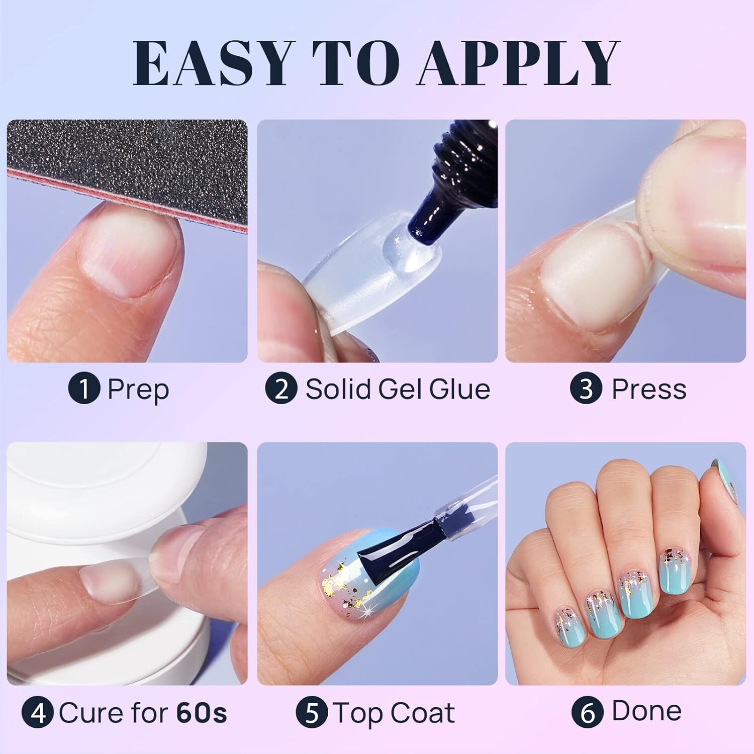 Ejiubas Gel Tips Pre-Buff Extra Short Oval Nail Tips XXS/XS Ultra Thin 200 PCS
