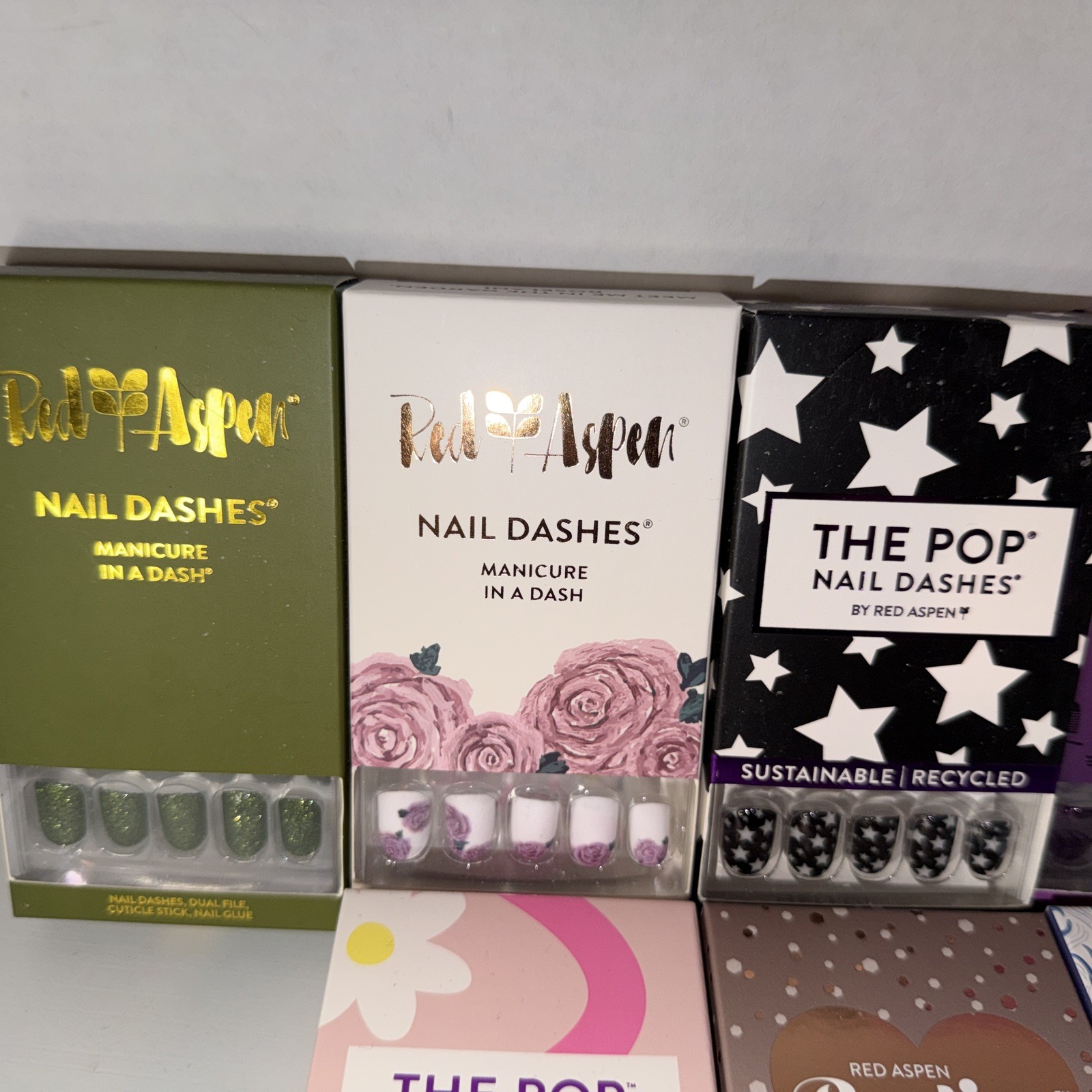 Lot of 8 Red Aspen Nail Sets NEW All Different Great Variety!! Lot 4