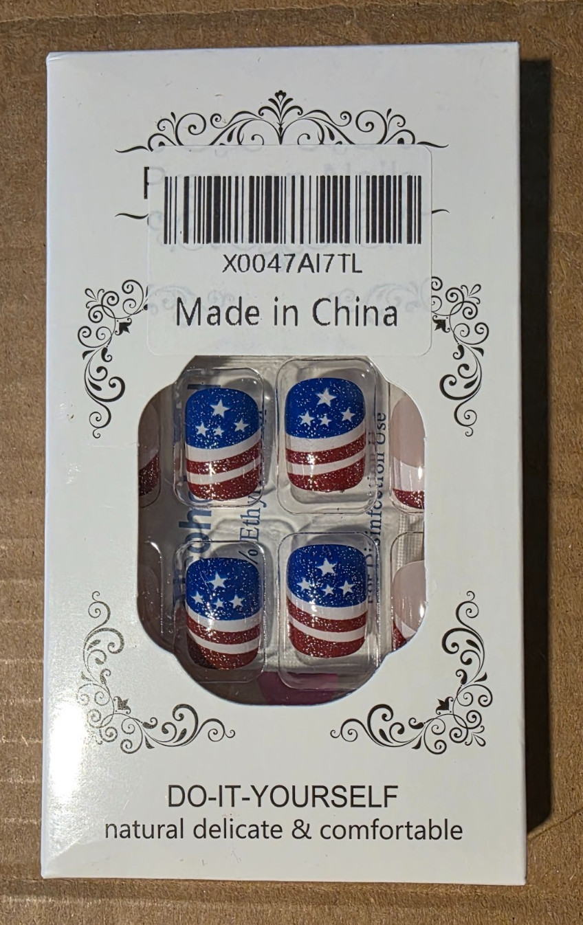 USA Red White & Blue Red 21 Piece Nail Wrap Set
