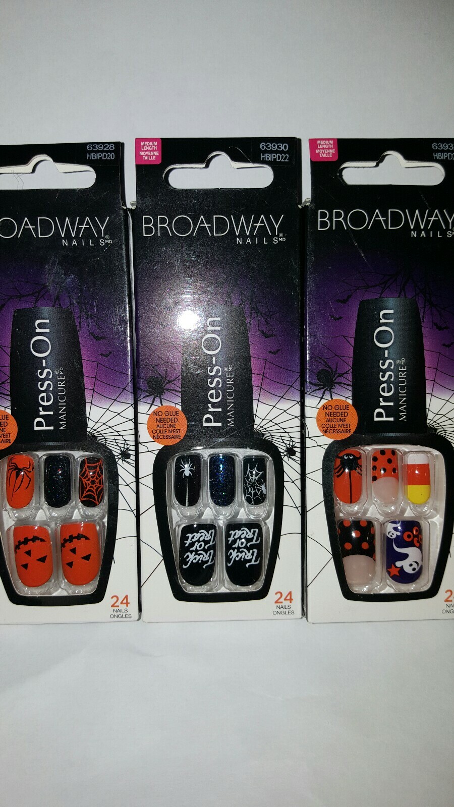 3 Broadway Nails By Kiss Halloween Press On Manicure 63928 Haunting & more LOT