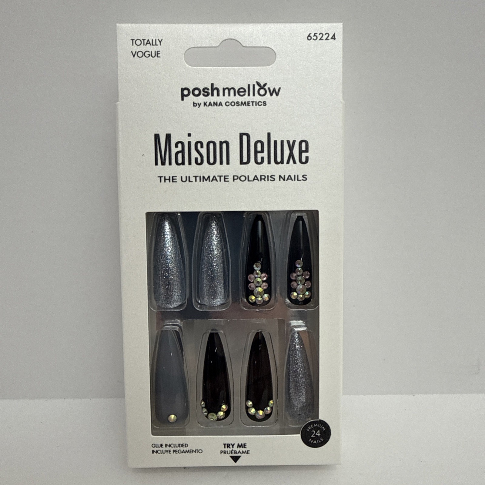 Poshmellow Maison Deluxe 24 Nails Glue Included – Totally Vogue #65224