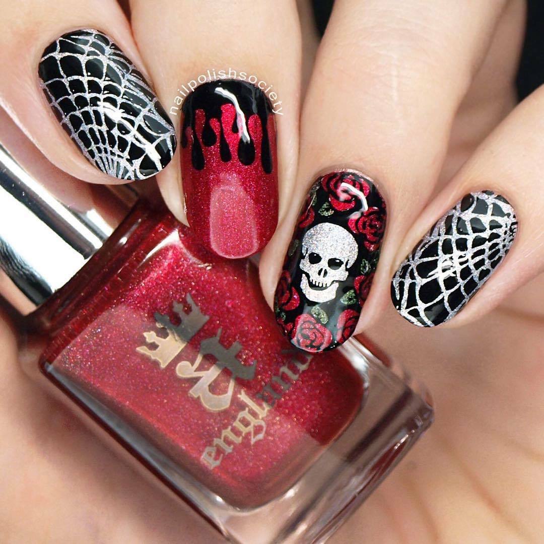 B031 Gothic Affection Plate For Stamped Nail Art Design