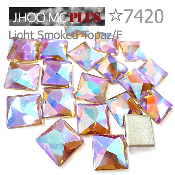 J.HOO Crystal 7420 Asymmetric Square Flat Back Rhinestones 10mm Nail Art (6pcs)