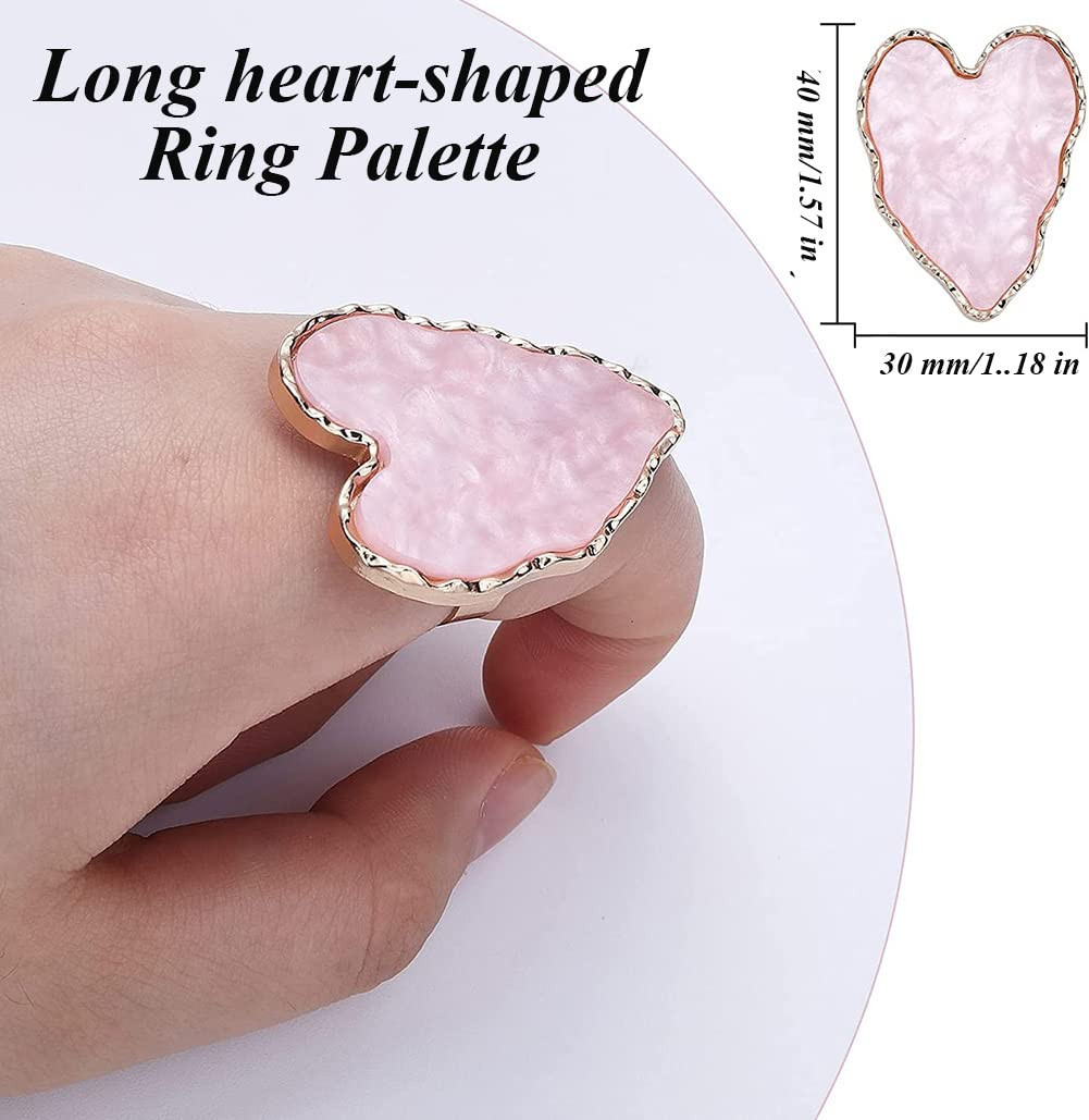 Adjustable Mini Nail Ring Tray, Resin Nail Art Gel Makeup Plate Palette, Ring Ge