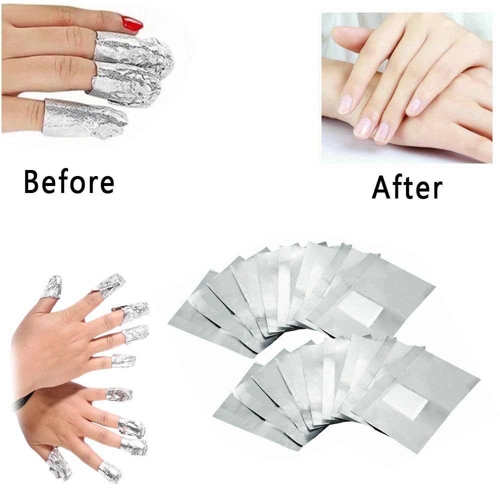 400Pcs Nail Polish Remover Gel Foil Wraps 400 Count (Pack of 1),