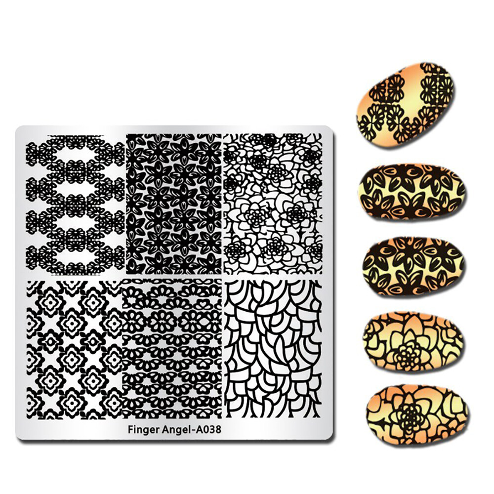 Stamping Nail Art Plate Custom New Fashion Design Template Finger Angel