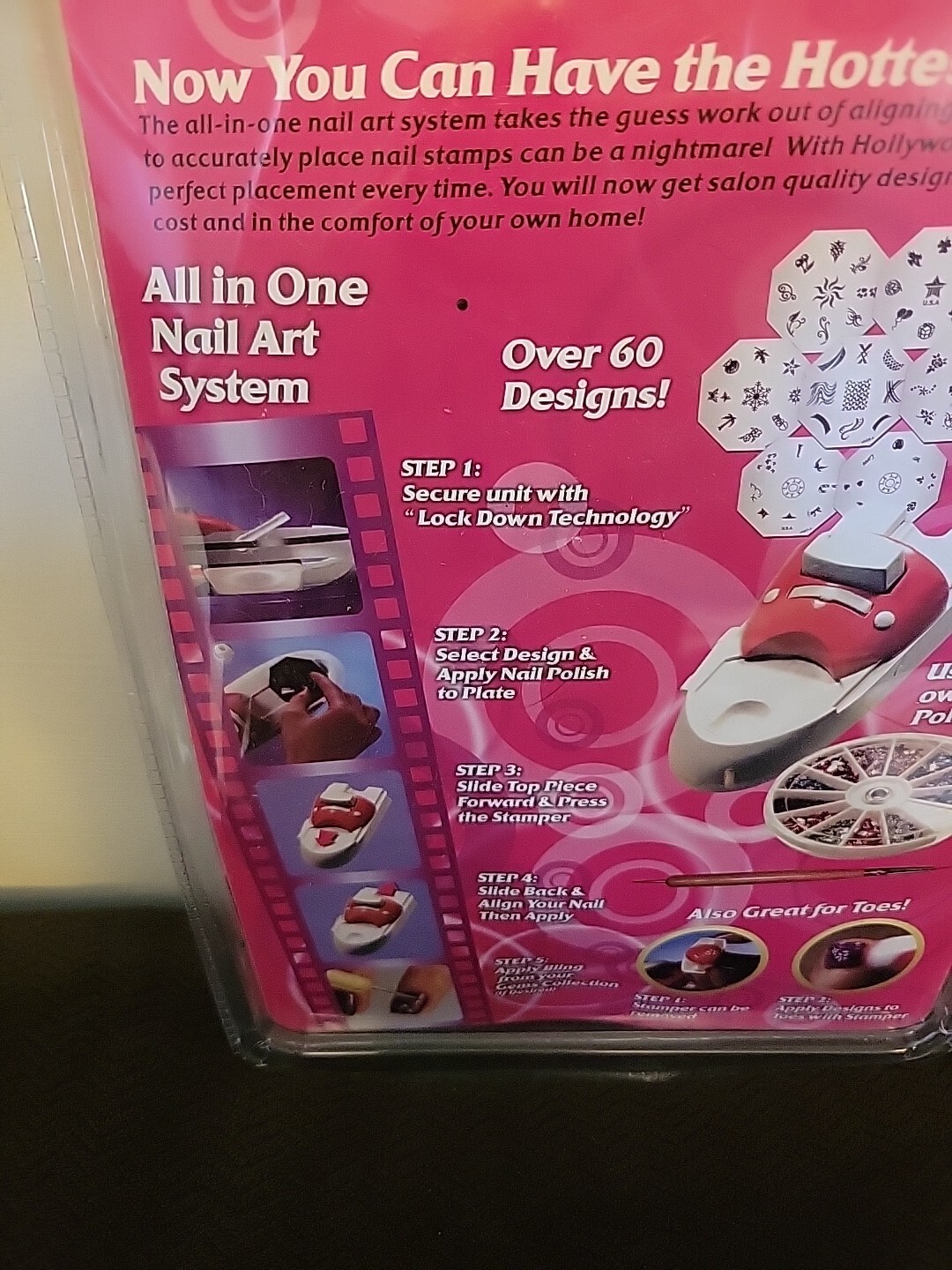 Brand New Inventel Hollywood Nails All In One Nail Art System Kit As Seen On TV