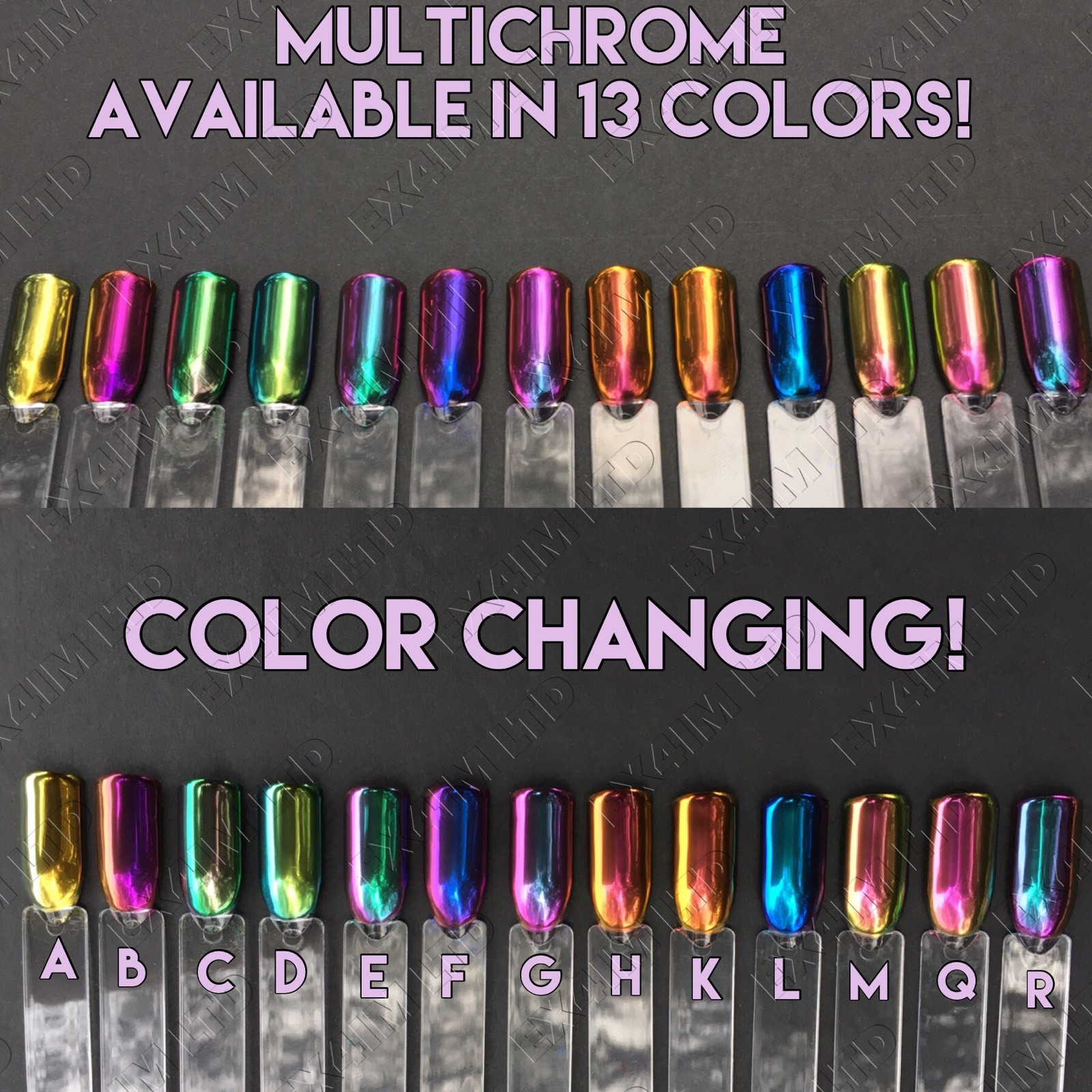 Chameleon Nail Chrome Powder Multi Colour Shifting Mirror Changing Blue Green 1R