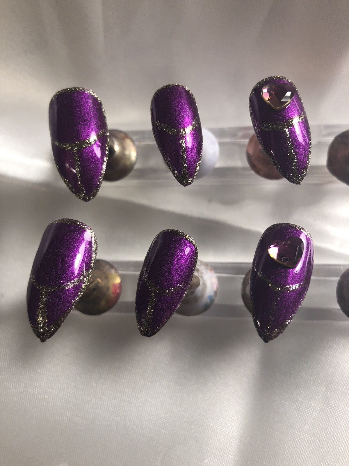 Z NAILZ ! Gorgeous Set Of Handmade/Custom/Medium/Almond Press On Nails