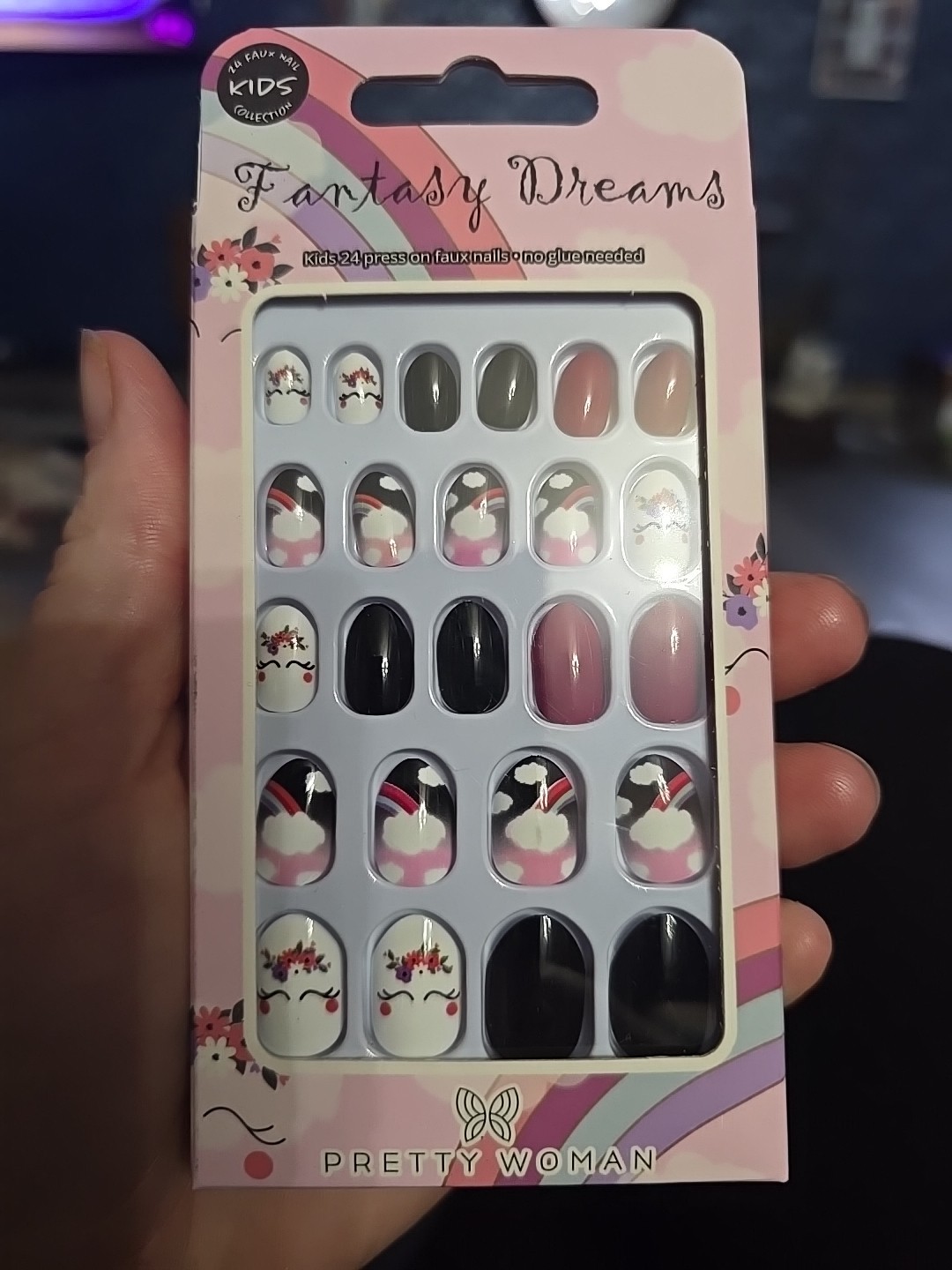 Pretty Woman Press-On Nails Fantasy Dreams Kids / Small