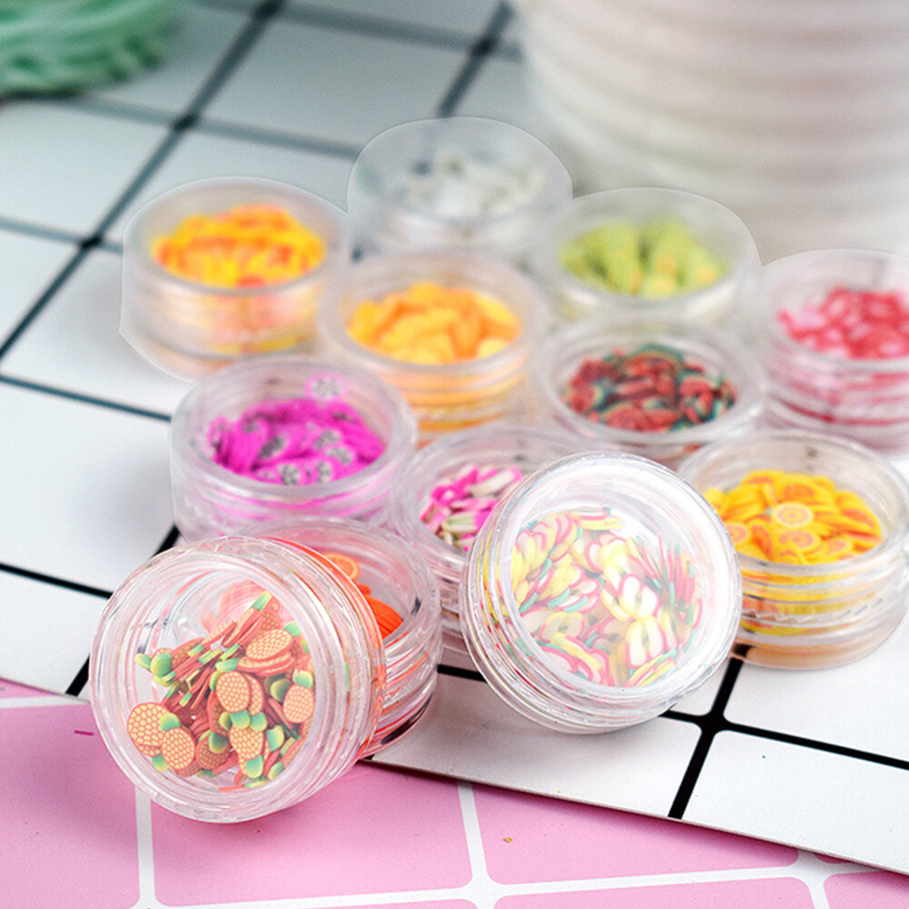 1 Set tiny charms fruit slices for 3d fruit slices 12 Kinds of Boxed Nail