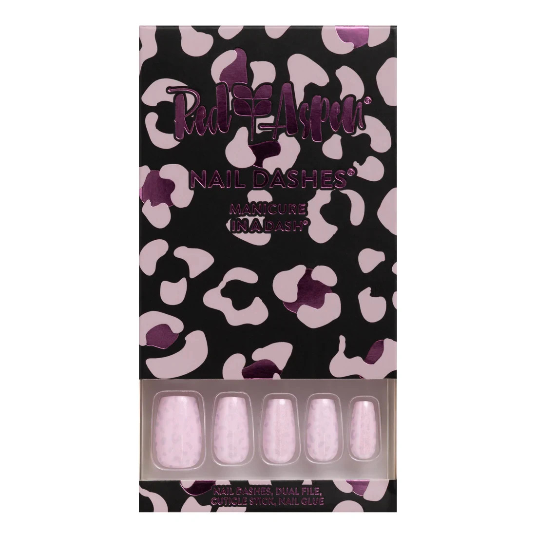 Red Aspen Press On Nails- I’m a Limited Edition, Eisley-Medium -Coffin- Leopard