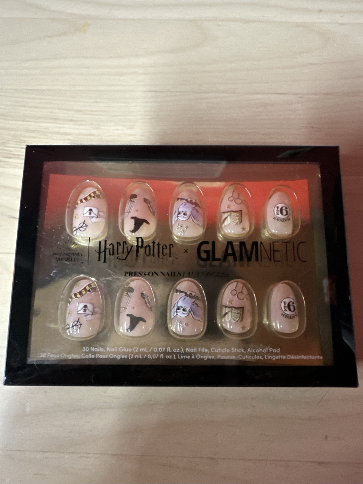New Harry Potter Glamnetic Hogwarts Reusable Press On Nails Short Oval Kit