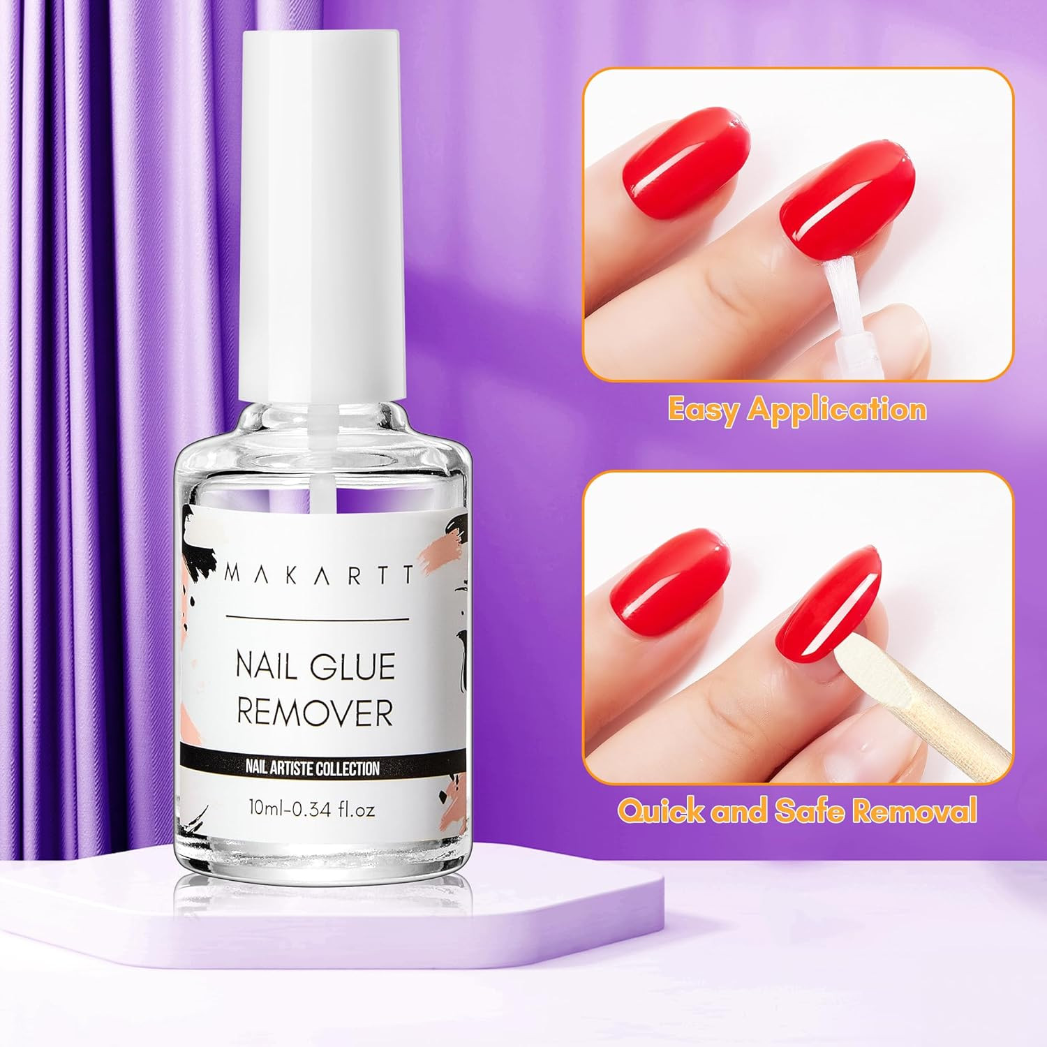 Nail Glue Remover for Press on Nails: 10ML Glue off for Nail Tips Acrylic Nails