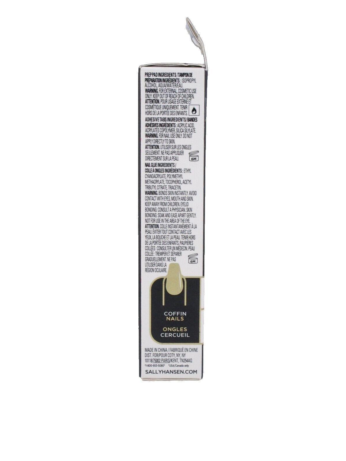 Sally Hansen Perfect Manicure, Meet Me in The Metal, Coffin Nails, 24 ct