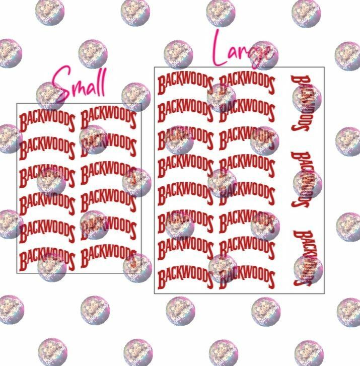 Backwoods Logo Nail Sticker