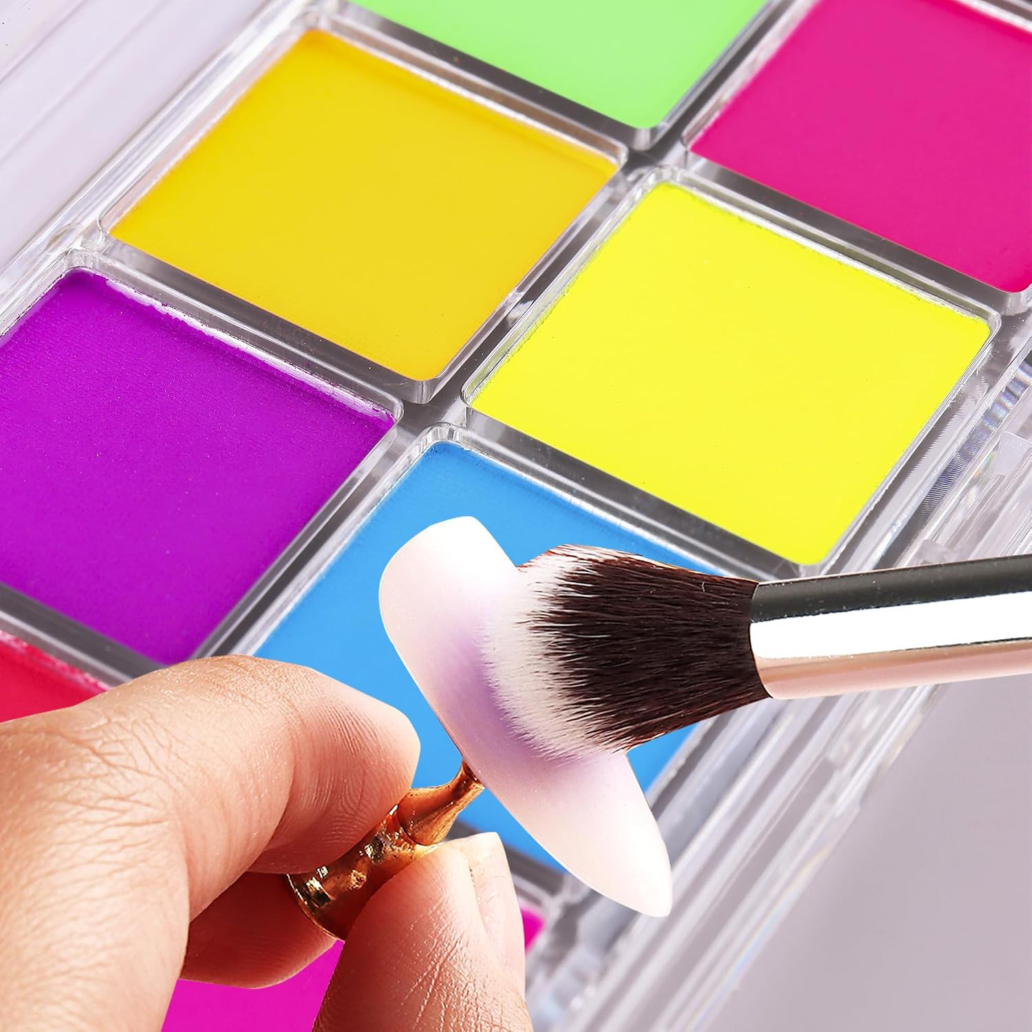 Neon Nail Pigment Set 10 Colors Ombre Nail Powder Solid Fluorescent Pigment Grad