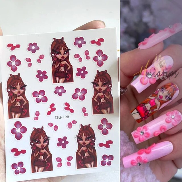 Bratz Doll Nail Decals Stickers 1pc