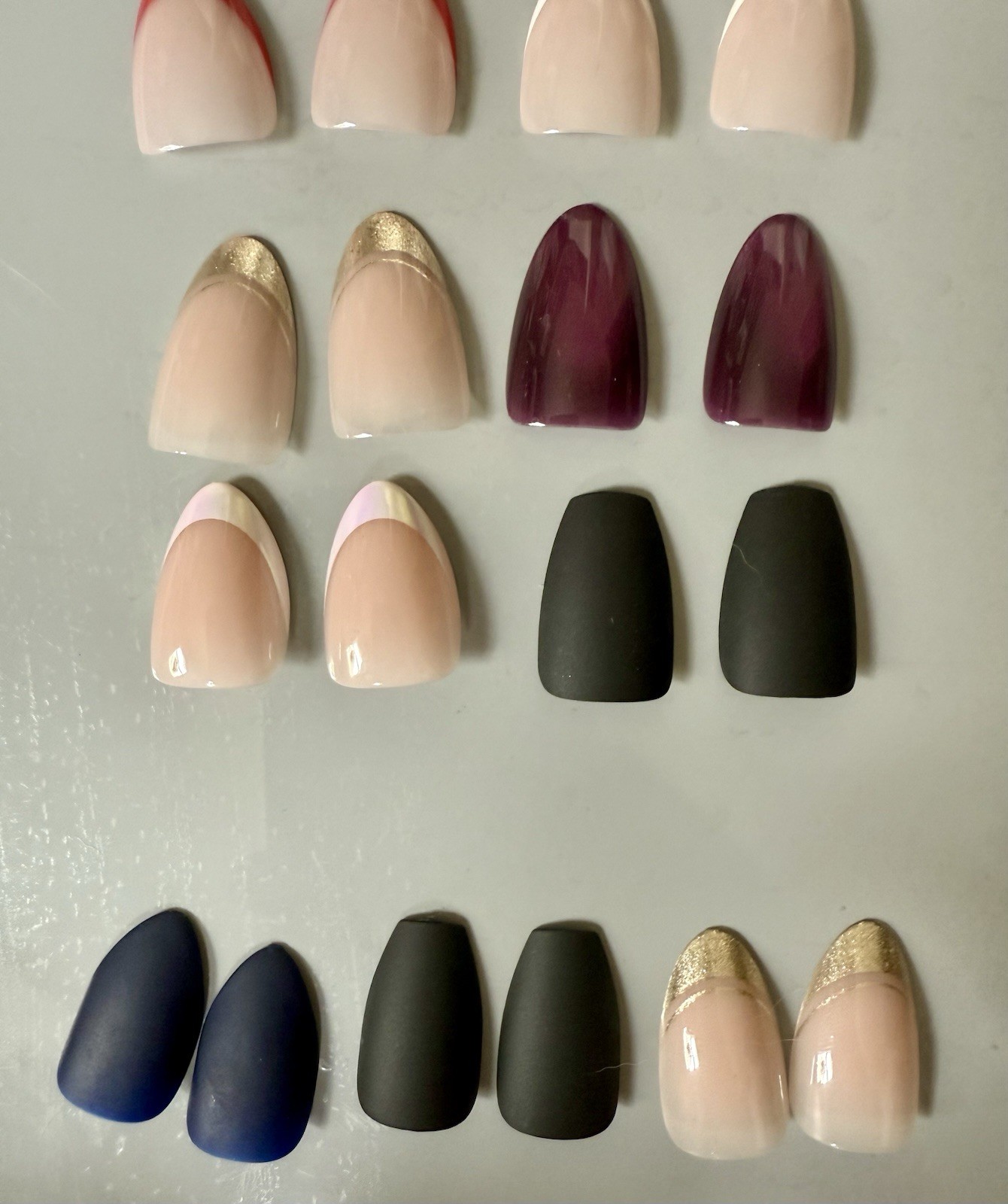 Kiss Nails Sz 0/1 13 Sets Press On Nails Various Colors