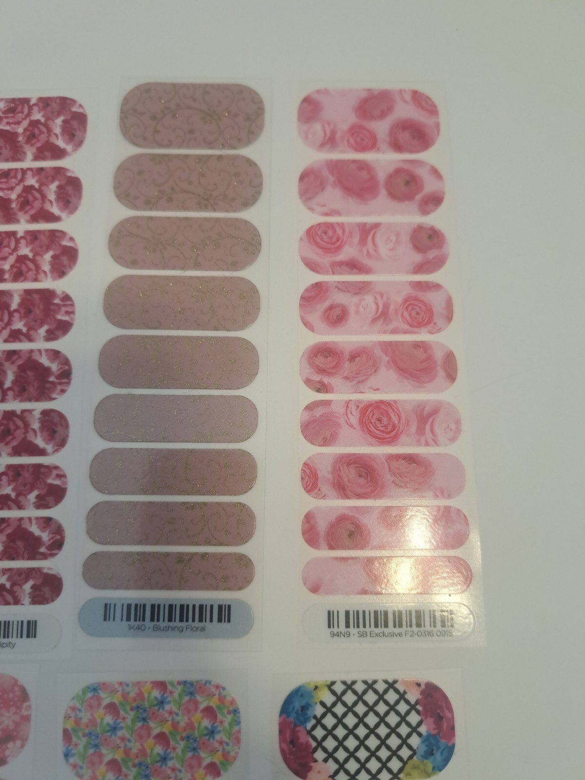 Jamberry Nail Wraps Lot of 10 Half Sheets Florals