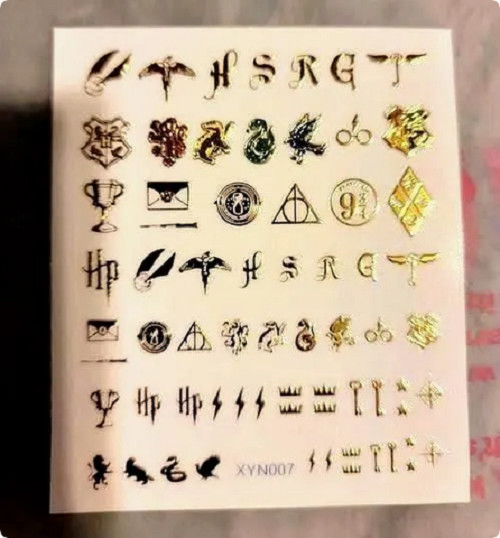 Set Of 3D Harry Potter Nail Stickers Character Themed Nail Art Stickers