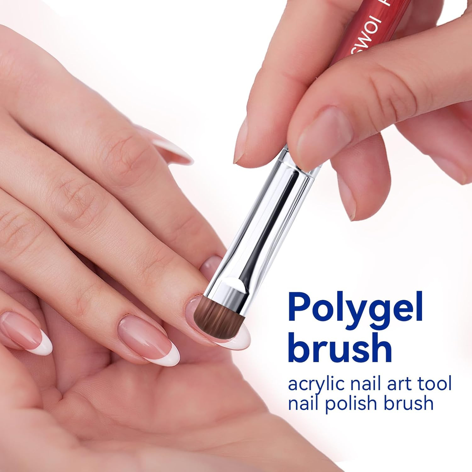 ‌French Brush for Nails & Clean up Brush for Gel Nail Polish | Dual-Use Wooden H