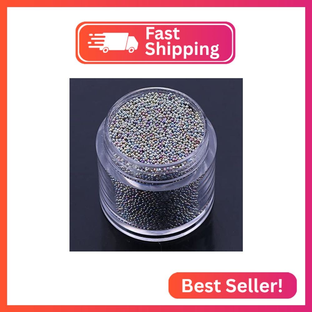 Mesiyun Nail Art 3D Caviar Beads Mini Metal Ball Gold, Silver, Rose Gold, Gun Bl