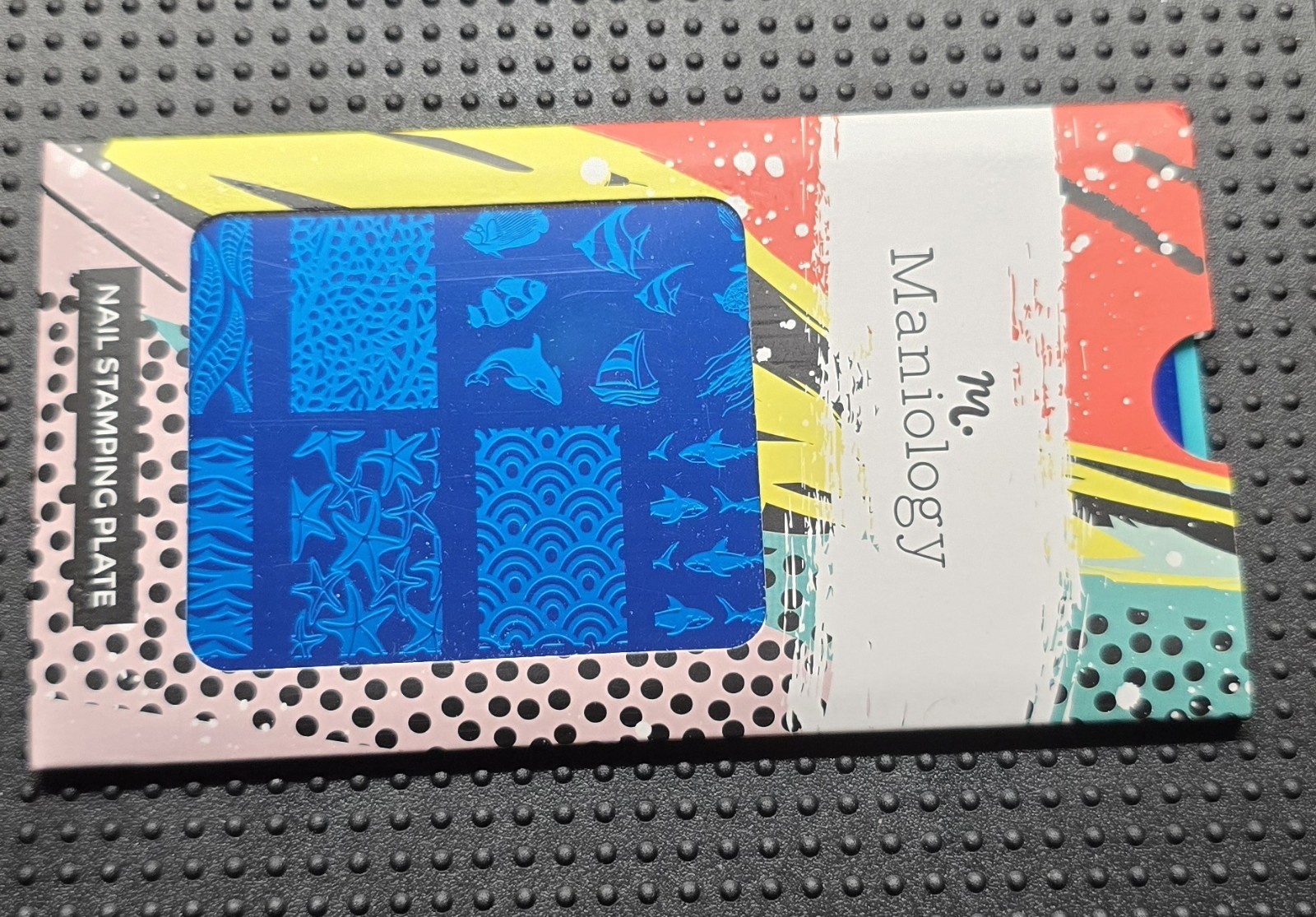 HTF Maniology M210 Beach Spring Dolphin Sea Turtle Fish Coral Nail Stamp Plate