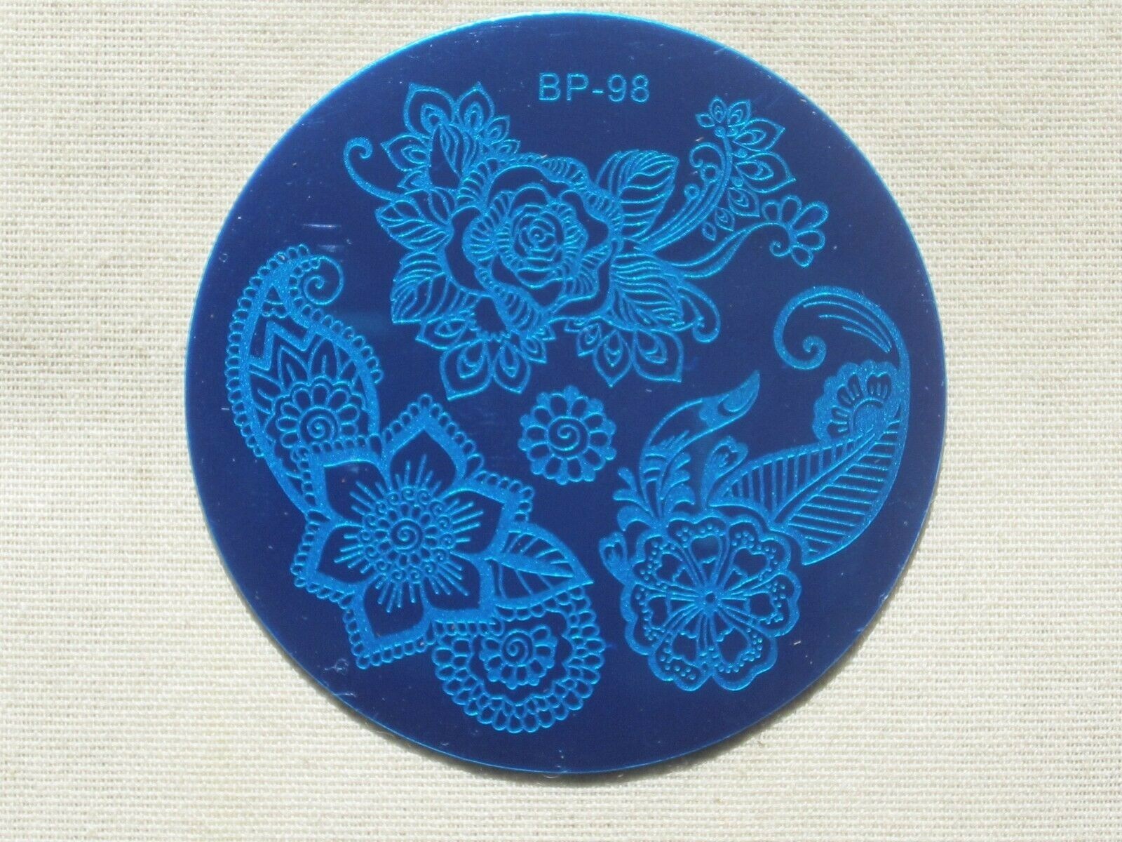 Nail Art Stamp Template Arabesque Flower Design Image Stamper Scraper Kit BP 98