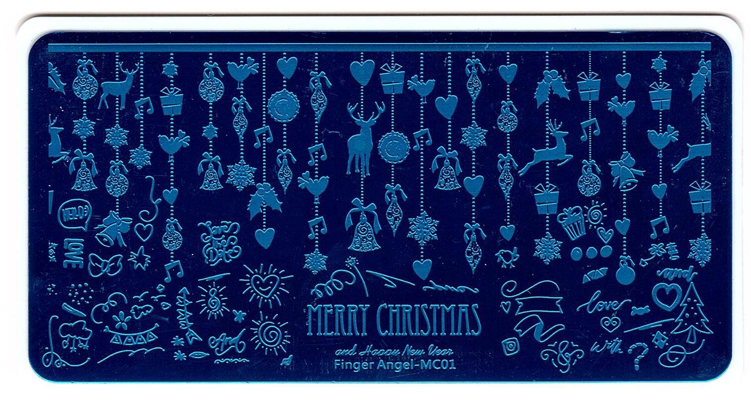Merry Christmas Designs Nail Art Manicure DIY Stainless Steel ImageTemplate