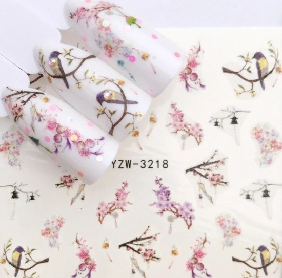 Flower, Floral Nail Art Water Decals DIY Nail (Group 4)